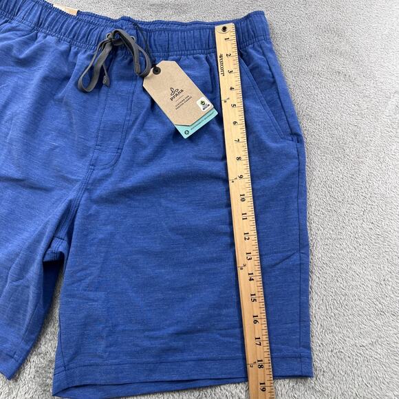 NEW Prana L Mens 8" Metric E-Waist Board Shorts‎ Blue Swim UPF50+ - Picture 4 of 13